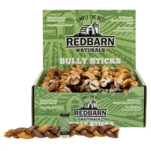 redbarn 12" braided bully sticks for dogs (pack of 1)