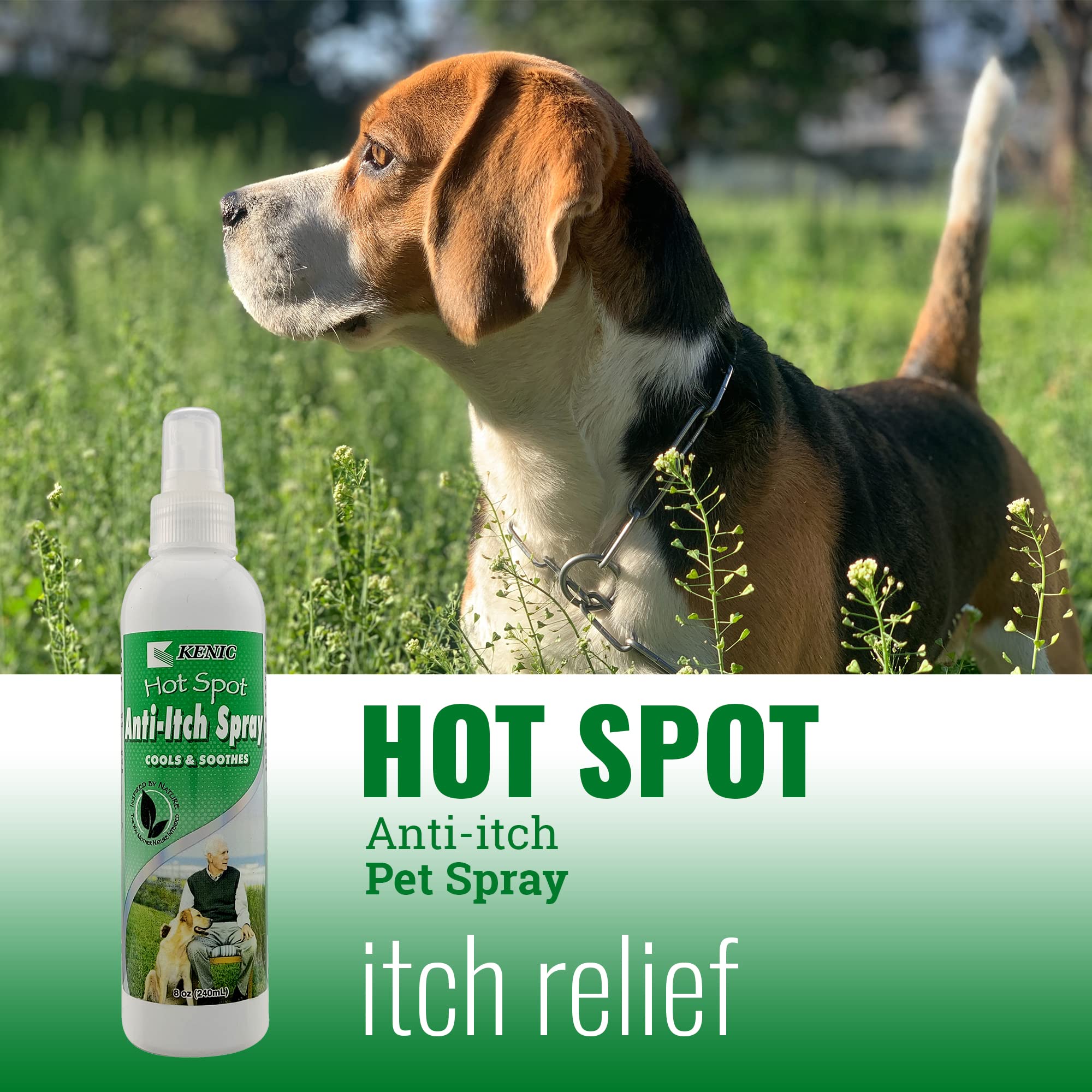 Kenic Ultra Cooling Hot Spot and Anti-Itch Pet Spray for Dogs, Made in USA