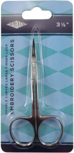 havel's double curved embroidery scissors 3.5-inch large finger loop, acrylic, multicoloured