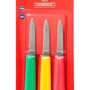 Mundial SCRYG5601-3 3-1/4-Inch Paring Knife Collection, Set of 3, Assorted