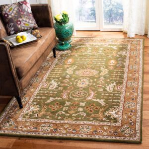 SAFAVIEH Classic Collection Accent Rug - 2' x 3', Gold & Beige, Handmade Traditional Oriental Wool, Ideal for High Traffic Areas in Entryway, Living Room, Bedroom (CL764A)