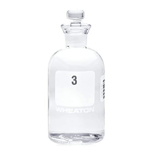 Wheaton 227497-03 BOD Bottle, 300mL, Robotic Stopper, Numbered 49-72, 69mm Diameter x 165mm Height (Case Of 24)