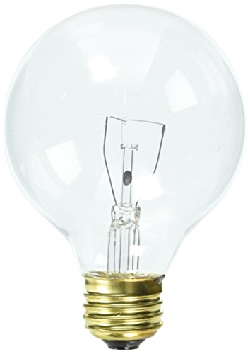 Bulbrite 40G25CL2 40W G25 Globe 120V Medium Base Light Bulb, Clear