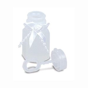 Unique Pearl Ribbon Bubble Favors-0.6 Oz, White, 24 Pcs