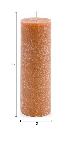 Root Candles Unscented Timberline Pillar Candle , 3 x 9-Inches, Rust