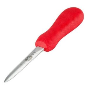 Victorinox Oyster Knife 3-Inch Narrow Boston Style Blade, Red SuperGrip Handle