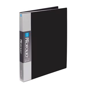 itoya original art profolio 8.5x11 black art portfolio binder with plastic sleeves with 96 pages - portfolio folder for artwork with clear sheet protectors - presentation book for art display