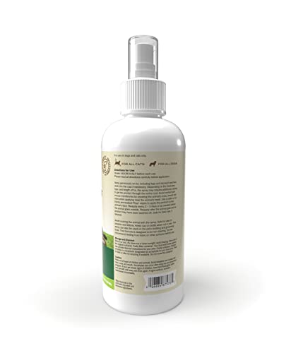 Pet Naturals Flea and Tick Prevention Spray with Natural Oils for Dogs and Cats, 8 Ounce - Safe for Bedding and Collars - Clean, Non Sticky Ingredients