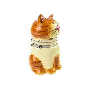 Boston Warehouse Hand Painted HInged Jar, Storage Container, Sitting Pretty Cat