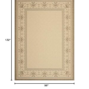 SAFAVIEH Courtyard Collection Area Rug - 8' x 11', Natural & Brown, Non-Shedding & Easy Care, Indoor/Outdoor & Washable-Ideal for Patio, Backyard, Mudroom (CY0901-3001)