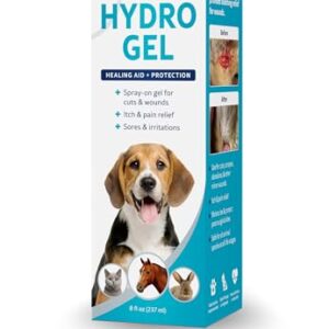 Vetericyn Plus Dog Wound Care Hydrogel Spray | Healing Aid and Wound Protectant, Sprayable Gel to Relieve Dog Itchy Skin, Safe for All Animals. 8 Ounces