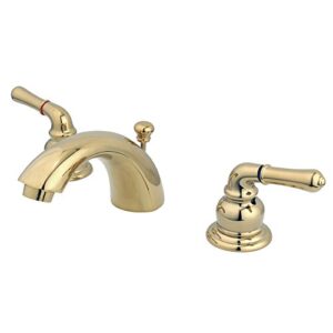 elements of design victorian eb952 mini widespread lavatory faucet with retail pop-up, 4-inch to 8-inch, polished brass