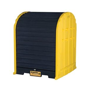 Justrite 28676 EcoPolyBlend 79 Gallon, 60.75" x 68.50" x 75.25" (LXWXH), 5000 lbs Load Capacity 4 Drum Outdoor Drum Sheds