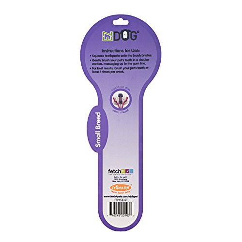 EZDOG Three Sided Toothbrush for Dogs | Dental Care for Dogs for Fresh Breath | Dog Toothbrush for Small Dogs and Small Breeds Teeth Cleaning Dog Oral Care