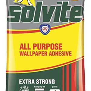 Solvite All-Purpose Wallpaper Adhesive, Reliable Adhesive for Wallpaper, All-Purpose Adhesive with Long-Lasting Results, Wallpaper Paste Hangs up to 5 Rolls (1x92 g Sachet)