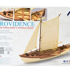 Artesanía Latina – Wooden Ship Model Kit – New England Whaling Ship, Providence – Model 19018, 1:25 Scale – Models to Assemble – Initiation Level