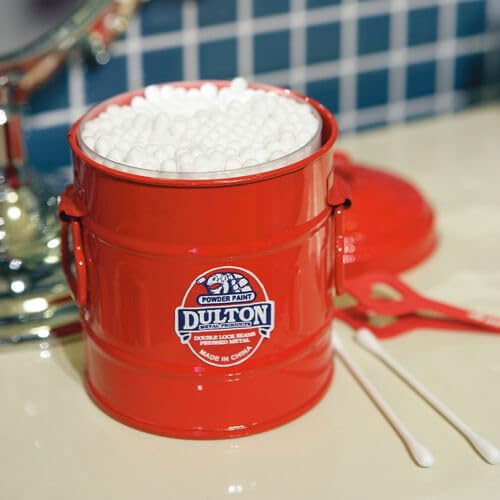 Dulton 100-244RD Micro Garbage Can, Red, Tickling for Adults and Children, Extra Small Size Garbage Can, with Tabletop Lid, Tin Can, Height 4.3 inches (110 mm), Diameter 3.5 inches (90 mm)