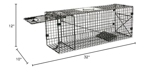 Humane Way 914048 Live Animal Trap, Medium 32"x12"x10"