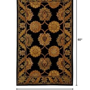 SAFAVIEH Heritage Collection 3' x 5' Black HG314A Handmade Traditional Oriental Premium Wool Area Rug