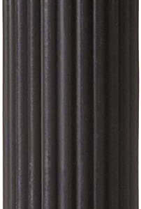 Root Unscented Grecian Collenettes Dinner Candles, 9-Inch Tall, Box of 4, Black