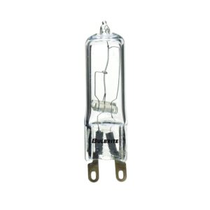 bulbrite halogen t4 q60g9cl 120-volt halogen jc type line voltage g9 flat pin bulb, 60-watt,clear