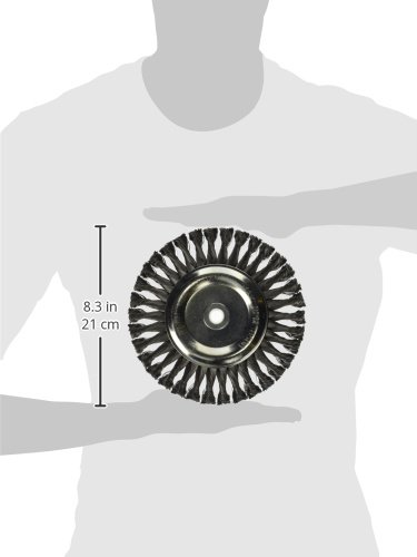 Mercer Industries 184020 - 8" x 5/8" x 1/2", 5/8" Knot Wire Wheel, .014 Carbon Steel