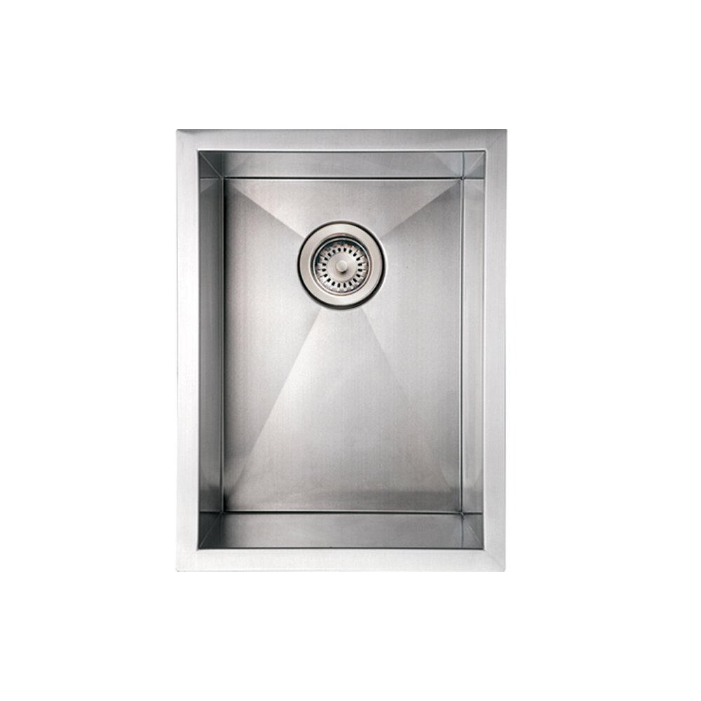 Whitehaus WHNCM1520-BSS Noah'S Collection 15-Inch Commercial Single Bowl Undermount Sink, Brushed Stainless Steel