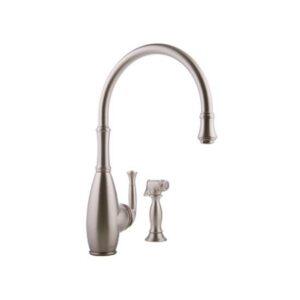 graff g-4805-sn duxbury kitchen faucet with side spray, steelnox