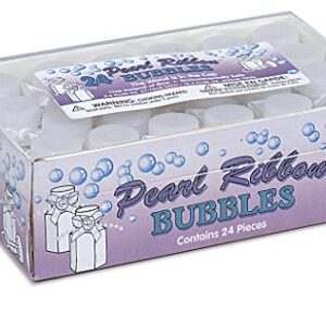 Unique Pearl Ribbon Bubble Favors-0.6 Oz, White, 24 Pcs