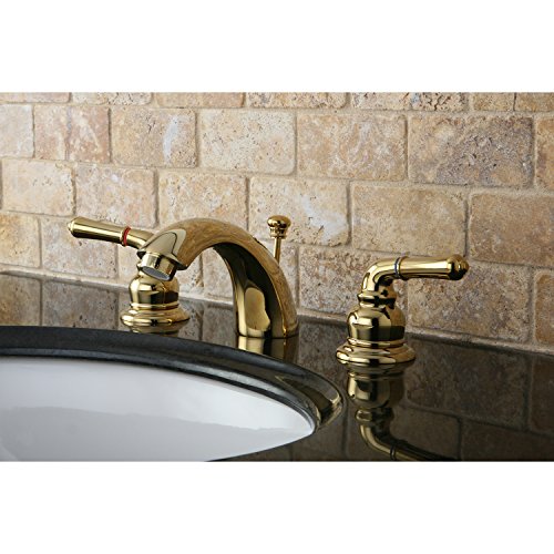 Elements of Design Victorian EB952 Mini Widespread Lavatory Faucet with Retail Pop-Up, 4-Inch to 8-Inch, Polished Brass