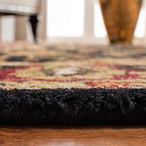 SAFAVIEH Heritage Collection Accent Rug - 2'3" x 4', Black & Red, Handmade Traditional Oriental Wool, Ideal for High Traffic Areas in Entryway, Living Room, Bedroom (HG953A)