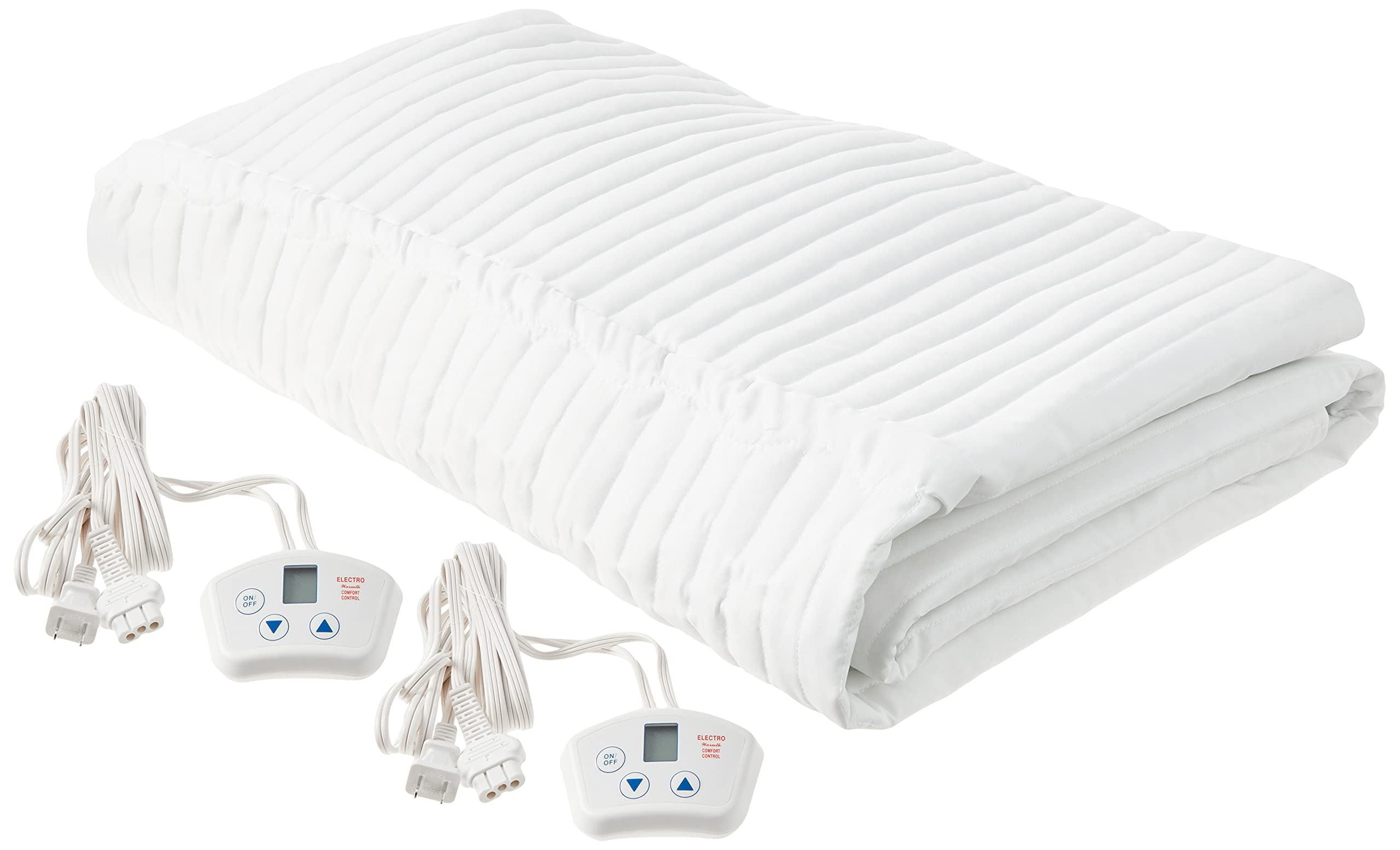 Electrowarmth M60Fld Queen Two Controls Heated Mattress Pad, 60-Inch by 80-Inch, White, Queen-Standard-Dual