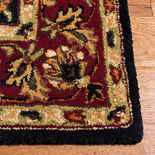 SAFAVIEH Heritage Collection Accent Rug - 2'3" x 4', Black & Red, Handmade Traditional Oriental Wool, Ideal for High Traffic Areas in Entryway, Living Room, Bedroom (HG953A)