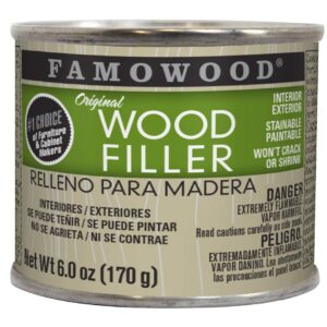 FamoWood 36141100 Original Wood Filler - 1/4 Pint, Alder