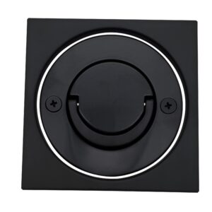 Westbrass D3201-62 Roman Tub Drain Trim with 4-1/4" OD Tile Square, Matte Black