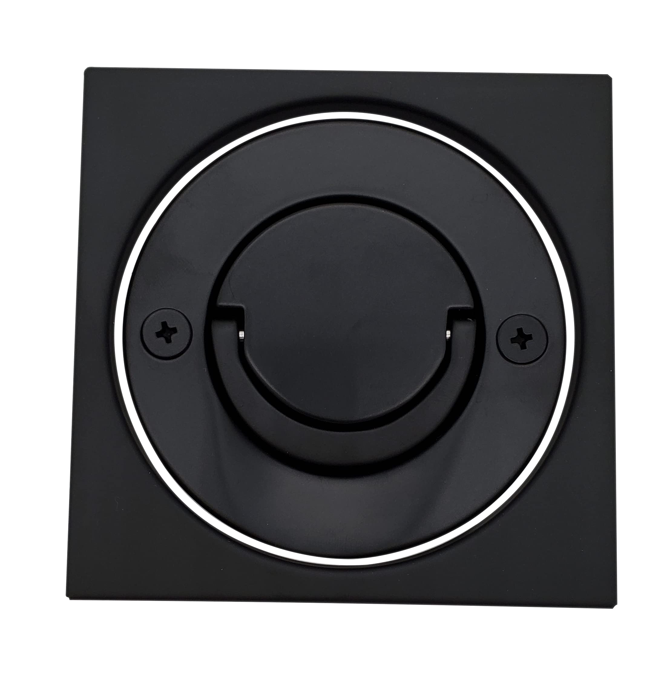 Westbrass D3201-62 Roman Tub Drain Trim with 4-1/4" OD Tile Square, Matte Black