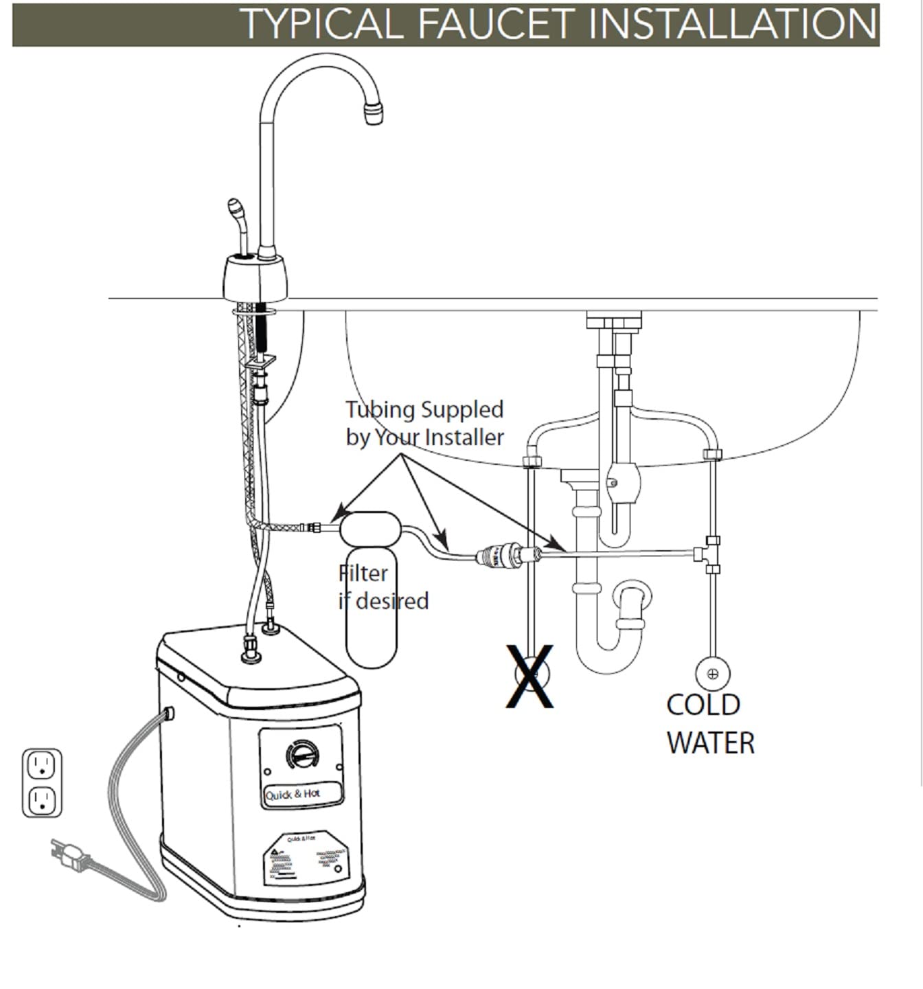 Westbrass D271H-12 Velosah 9" 1-Handle Dispenser Faucet Hot Water, Thermostatic Tank, Oil Rubbed Bronze