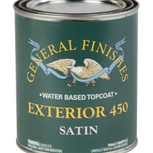 General Finishes Exterior 450 Water Based Topcoat, 1 Quart, Satin