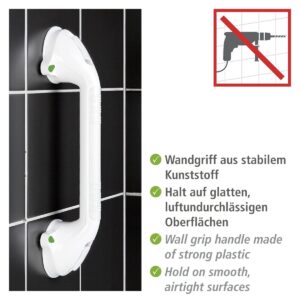 WENKO Wall Grip Secura White 59 cm-with Indicator, 8.5 x 42 x 11.5 cm