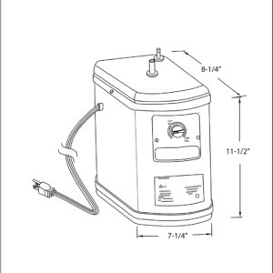 Westbrass D2051H-07 Cold dispenser, with Hot Water Tank, Satin Nickel