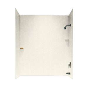 swanstone ss00603.168 solid surface glue-up 3-panel bathtub wall kit, 30-in l x 60-in h x 60-in h, baby's breath