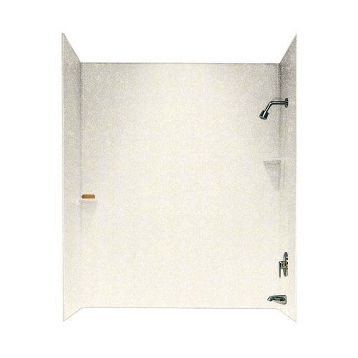 Swanstone SS00603.168 Solid Surface Glue-up 3-Panel Bathtub Wall kit, 30-in L X 60-in H X 60-in H, Baby's Breath