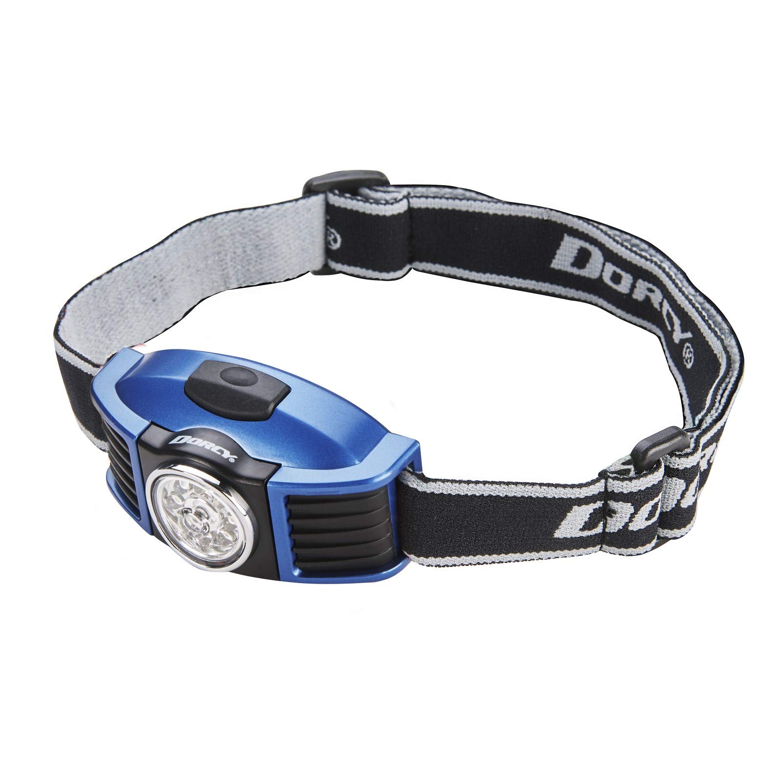 Dorcy 100-Lumen Weather Resistant Adjustable LED Headlight with Adjustable Head Strap, Black and Blue (41-2093)