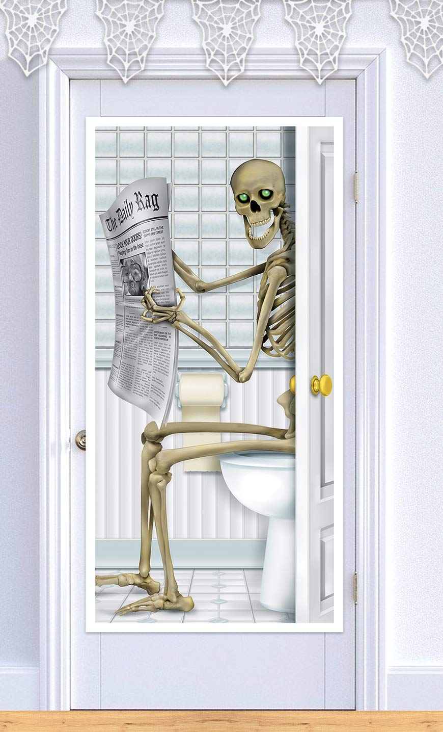 Beistle Skeleton Restroom Door Cover Party Accessory