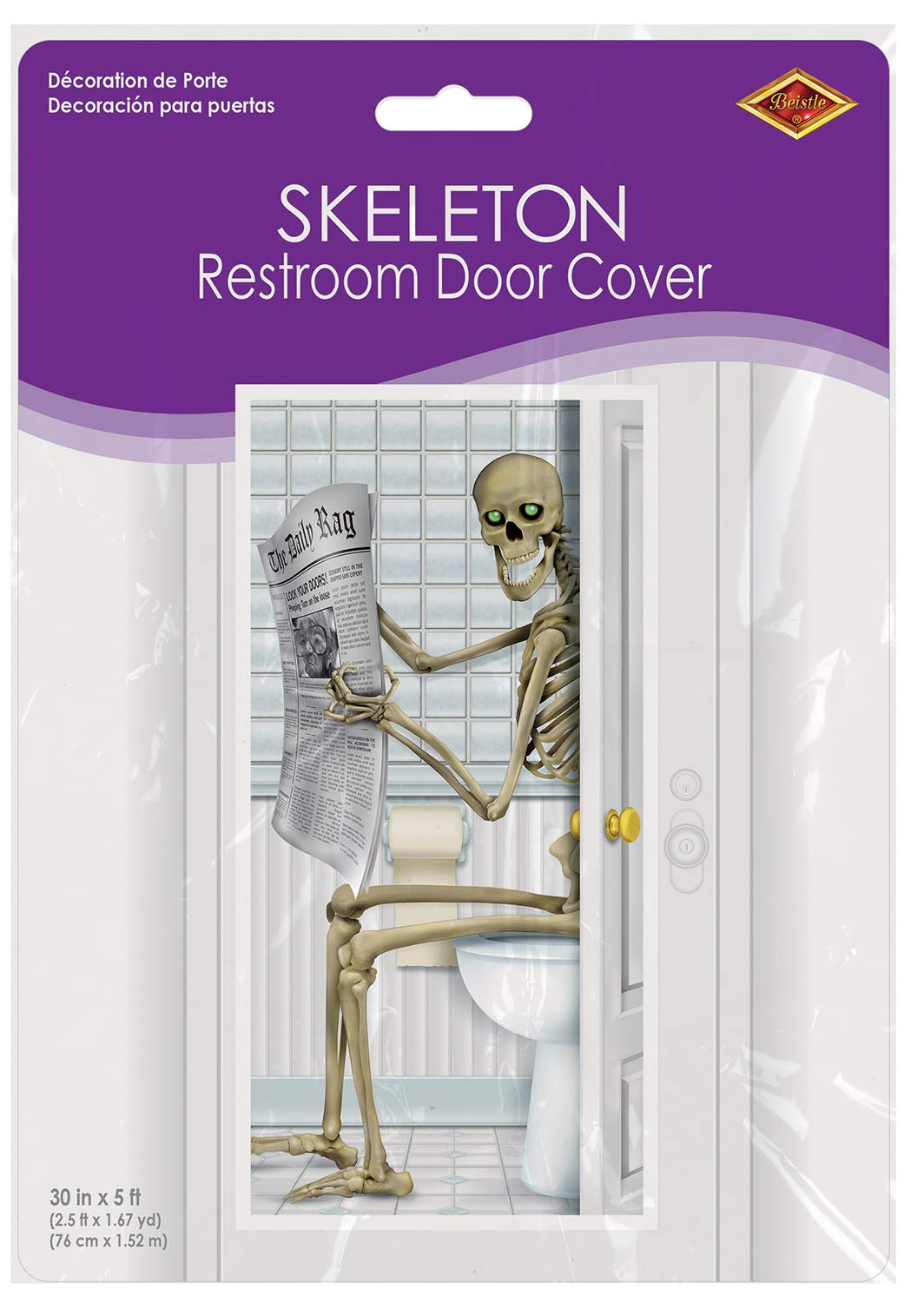 Beistle Skeleton Restroom Door Cover Party Accessory