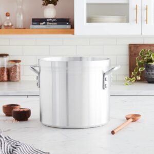 Winco USA Super Aluminum Stock Pot, Heavy Weight, 12 Quart, Aluminum