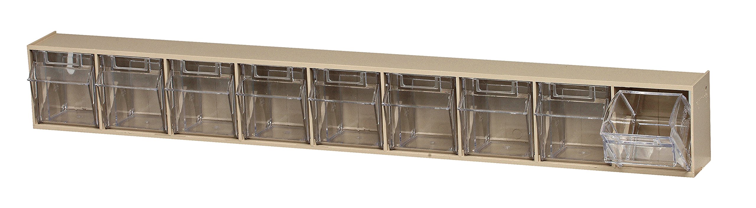 Quantum Storage Systems Tip Out QTB309IV Solid Part Organizer Ivory Bins 3" L x 24" W x 4" H