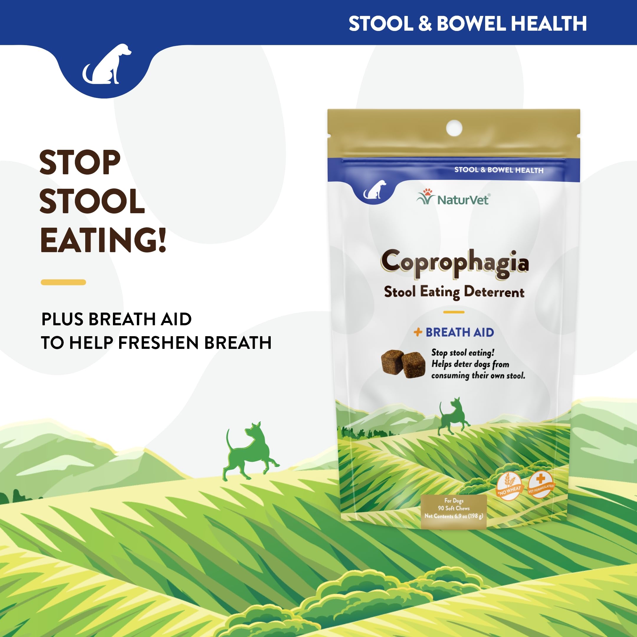 NaturVet Coprophagia Deterrent Soft Chews (90 ct)