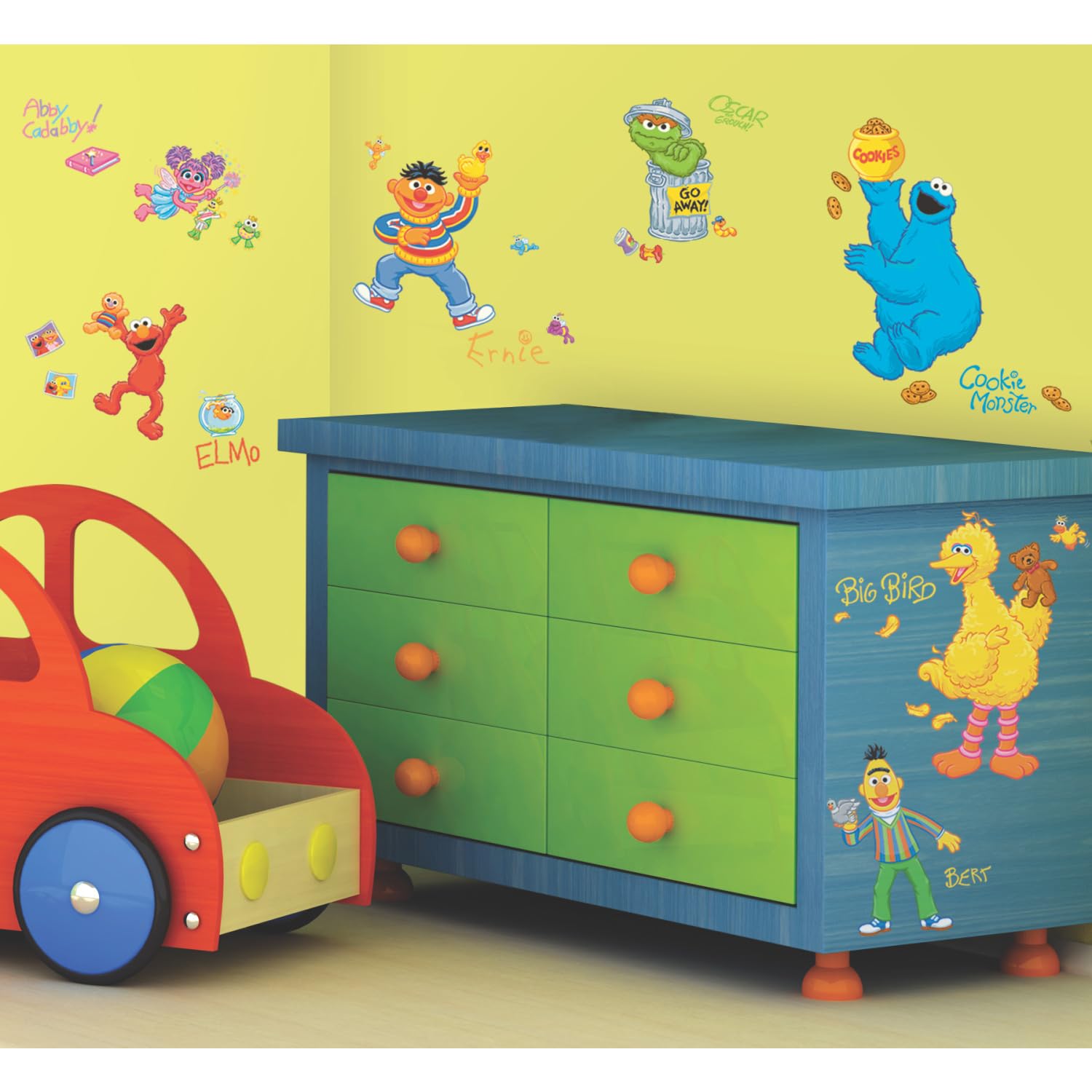 RoomMates RMK1384SCS Wall Decal, Sesame Street 10 inch x 18 inch