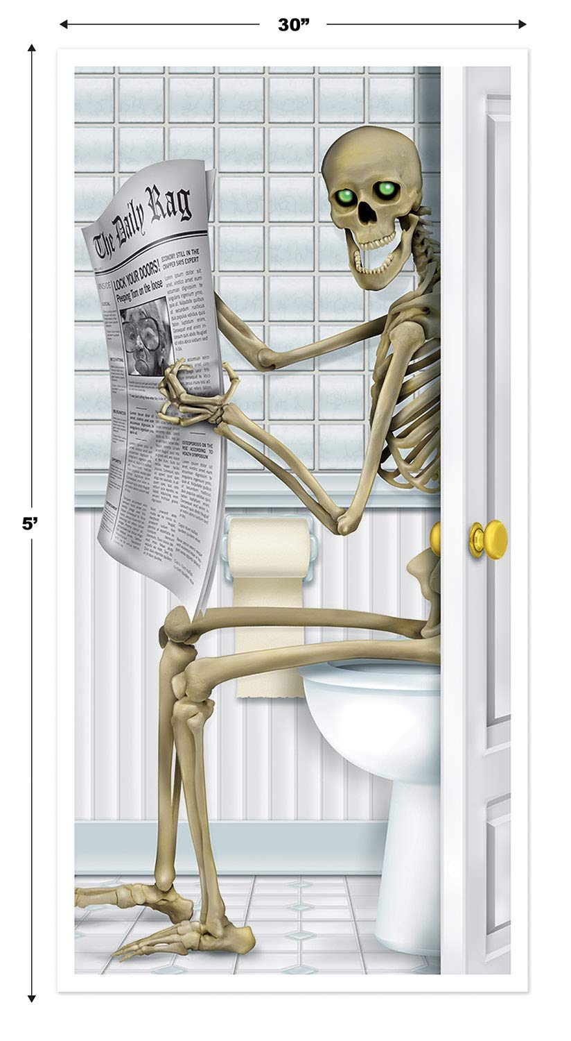 Beistle Skeleton Restroom Door Cover Party Accessory